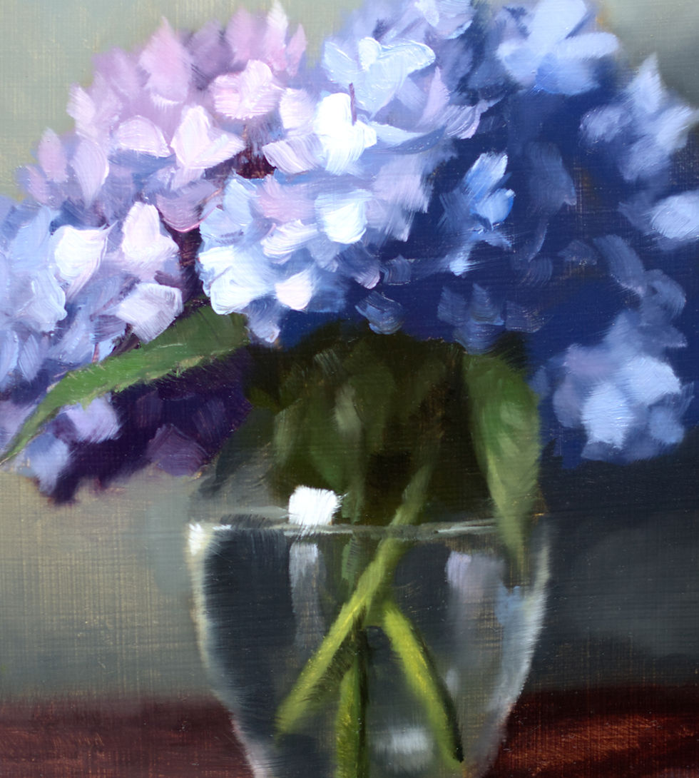 Thumbnail: Blue Hydrangea in a Glass Vase