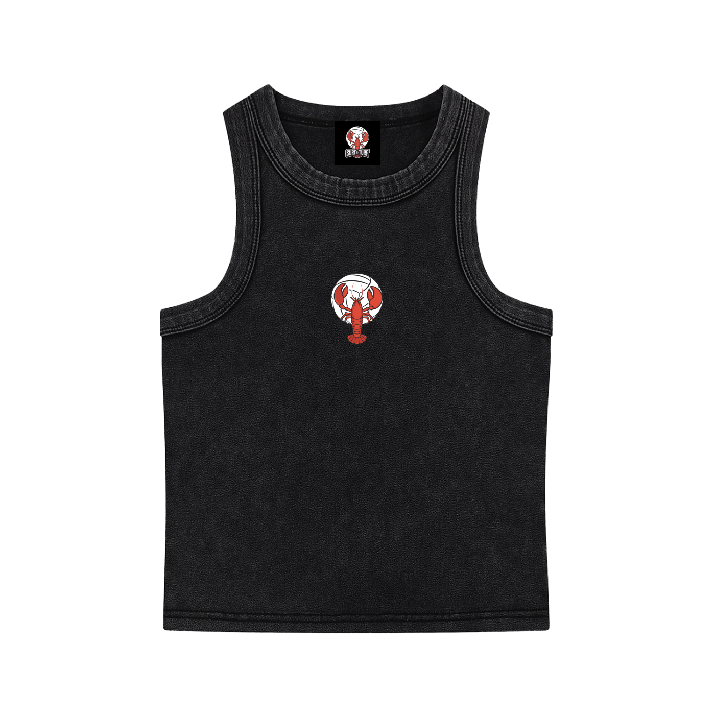 The Women's Washed Tank (Lobster Logo)