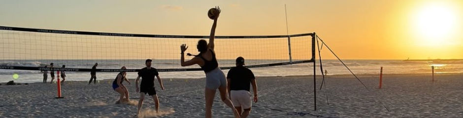 sunset volleyball