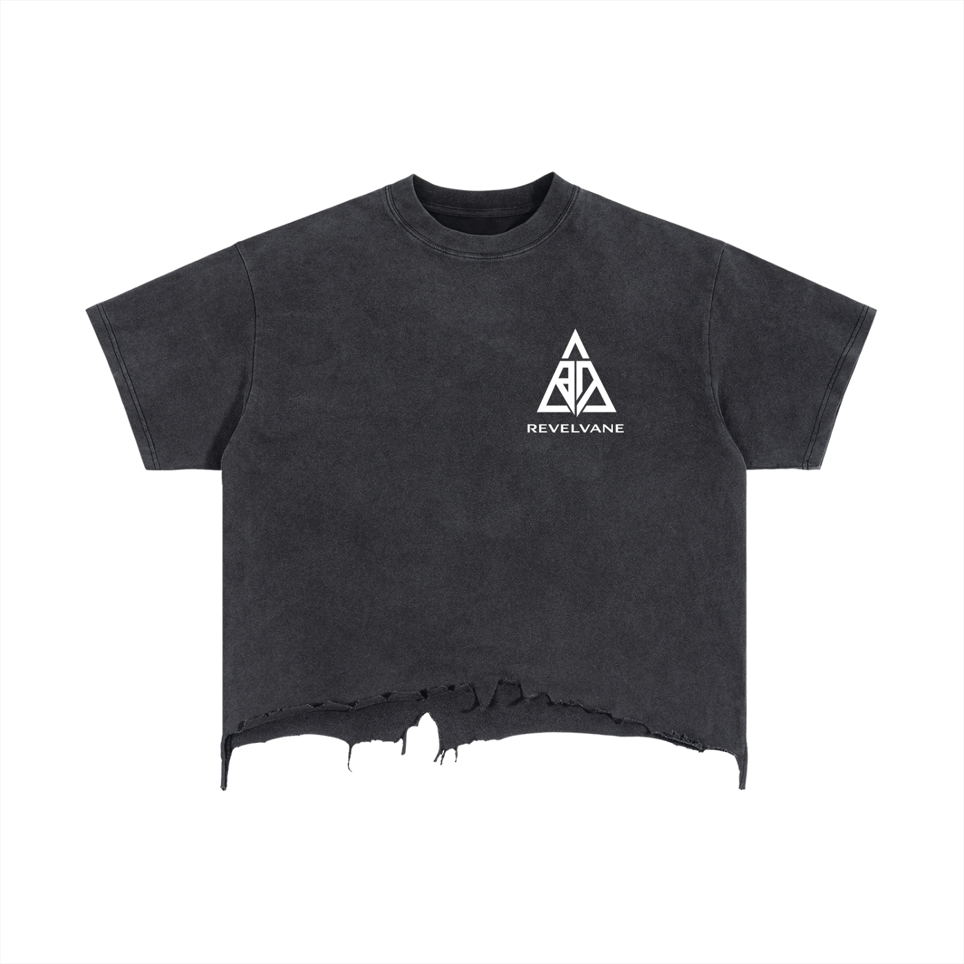 Revelvane “Fade” Crop Box Tee