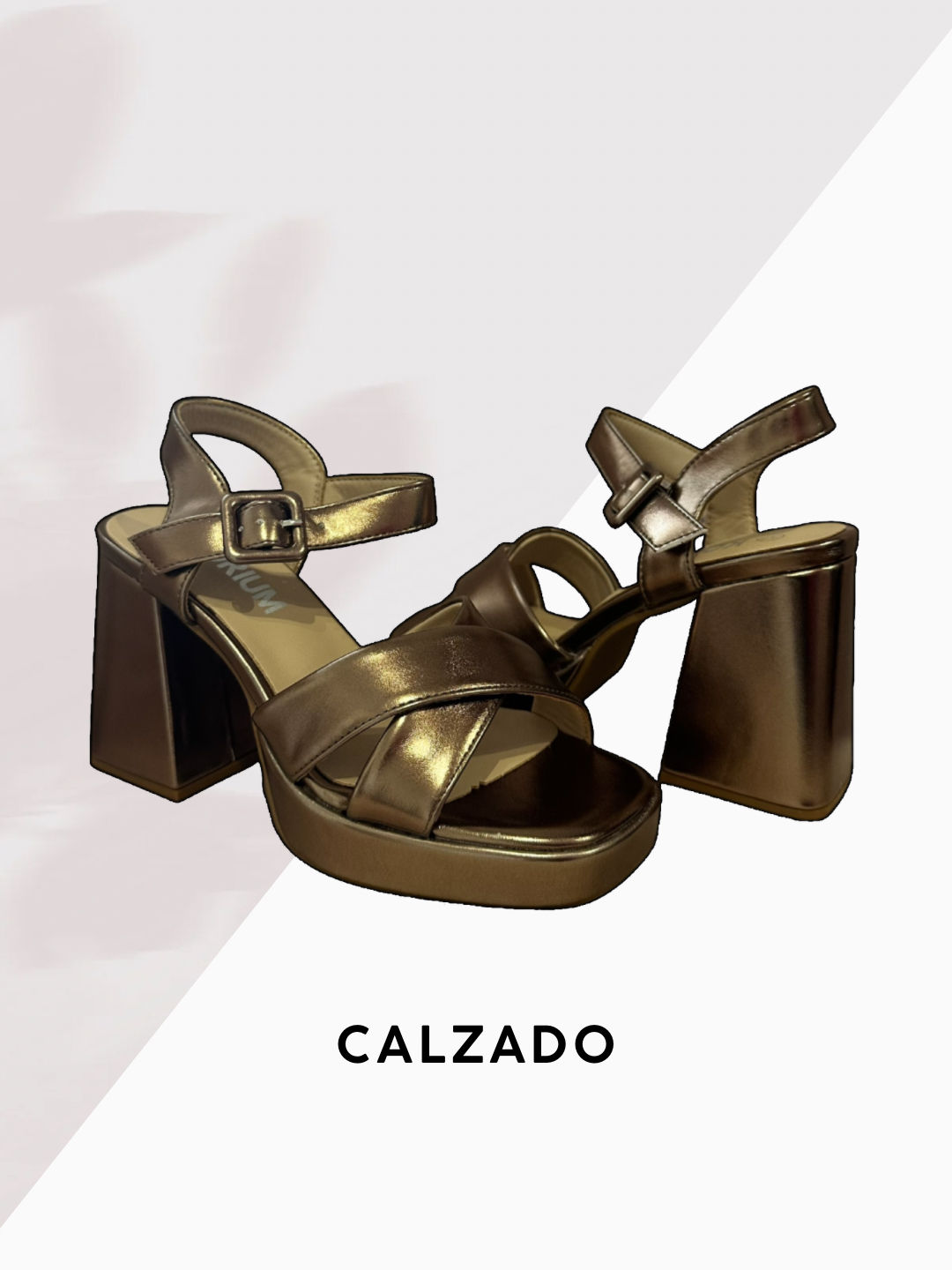 Sandalia plataforma taco alto 