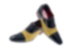 Thumbnail: Sapato Social Masculino Maier Verniz preto e croco amarelo — Modelo 227