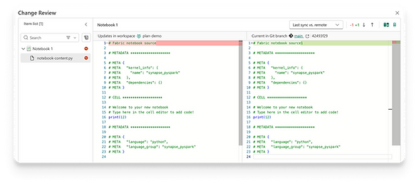 Diff compare dialog