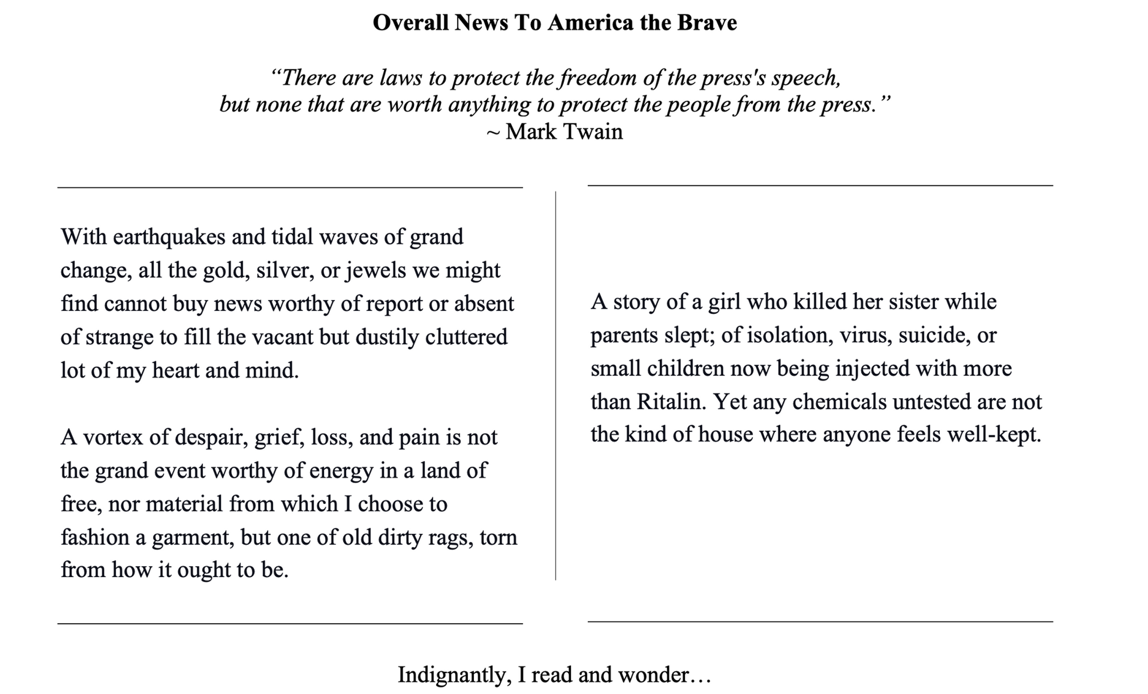 News to America the Brave - 1