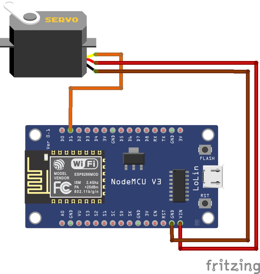 NodeMCU Wifi Controlled Servo