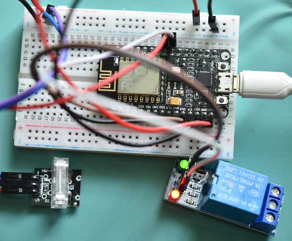 NodeMCU Interfaced Knocking Sensor KY-031