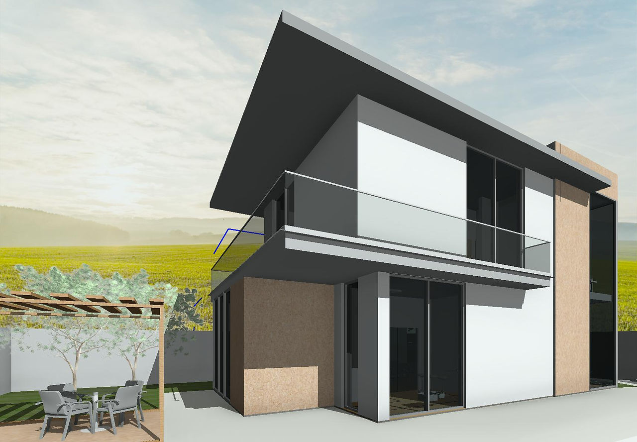Moradia com apontamentos de Cortiça - House with Cork Details - Loures — projeto de arquitetura residencial AJA Projetos