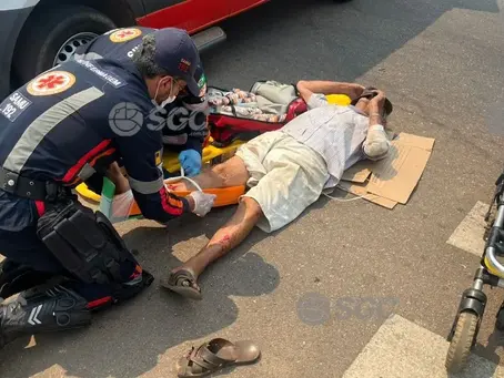 Idoso de 94 anos é atropelado por motociclista na zona Leste de Porto Velho
