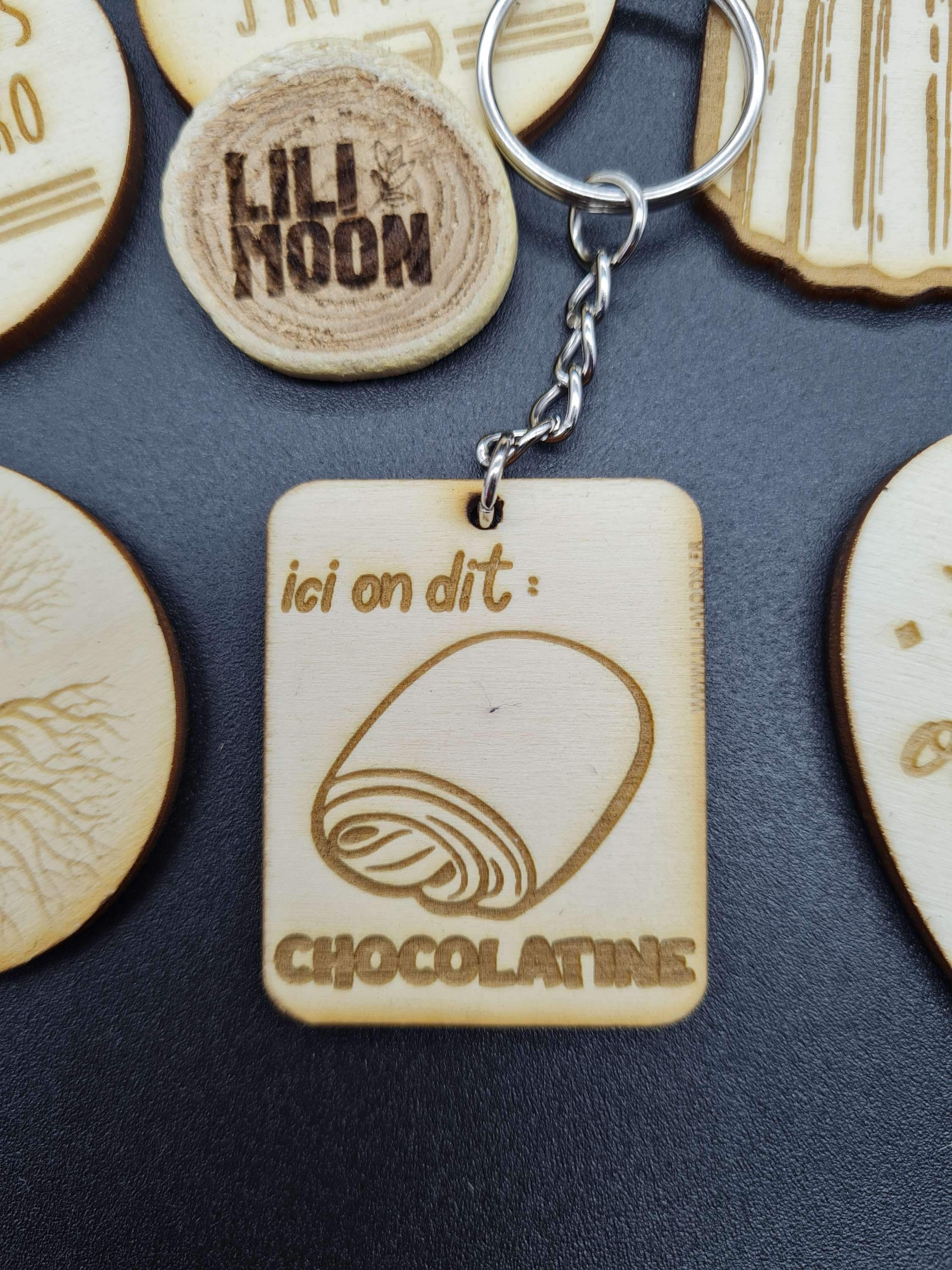 porte clef avec gravure chocolatine 