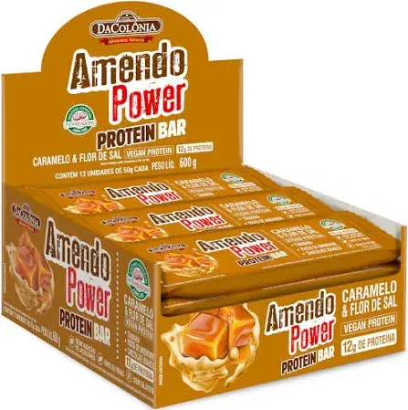 BARRA AMENDOPOWER PROTEIN CARAMELO/FLOR DE SAL CX C/12UN
