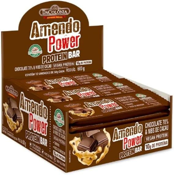 BARRA AMENDOPOWER PROTEIN C/CHOCOLATE E NIBS CX C/12UN