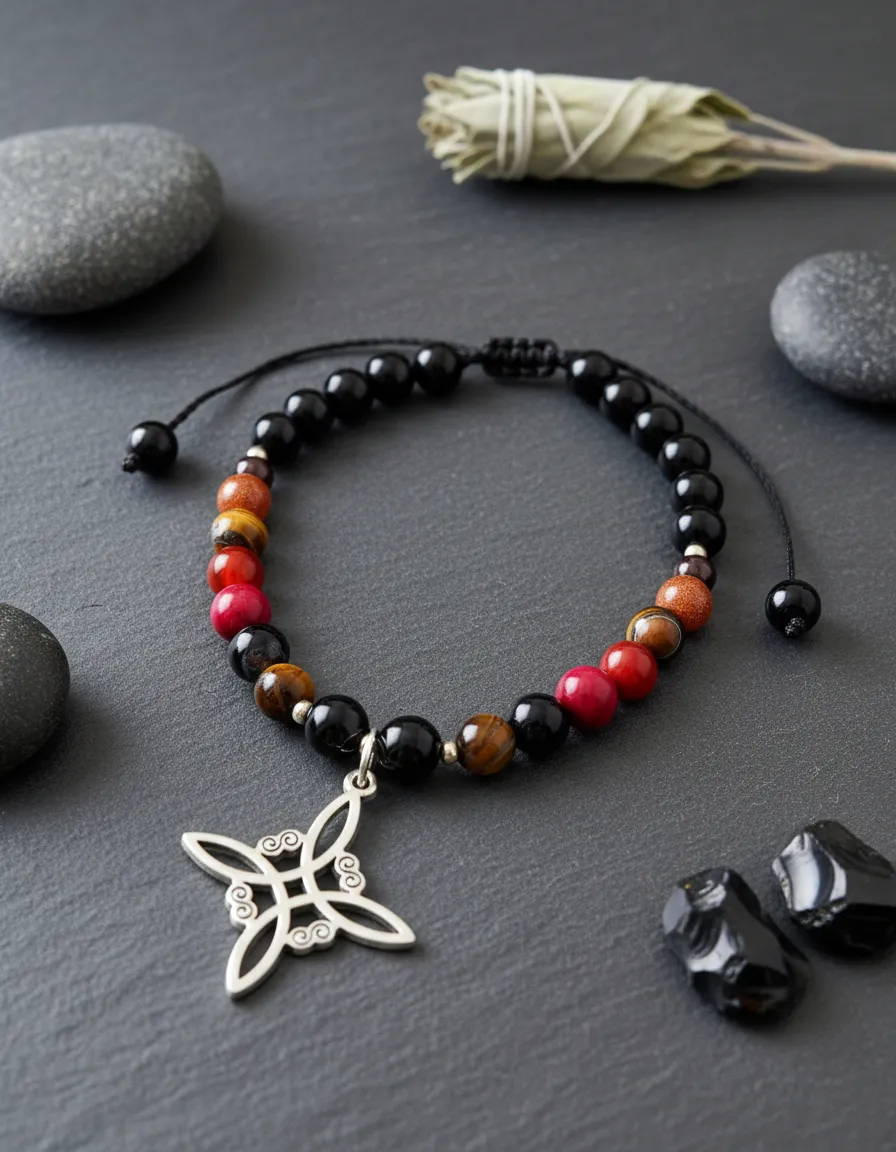 Pulsera de Protección con Nudo de Bruja -Devitare