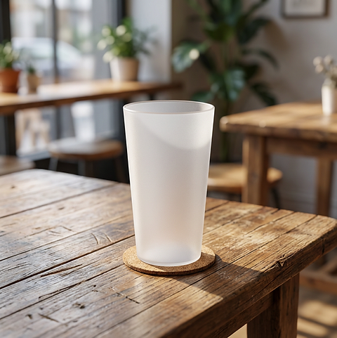 Vaso reutilizable de 330ml de polipropileno irrompible y flexible, ideal para hostelería y hogar.