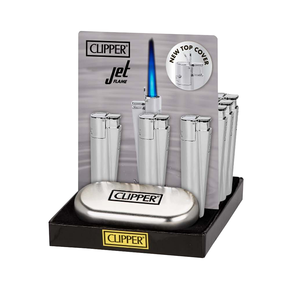 Thumbnail: Clipper Lighter Jet Flame No 062 Silver + Gift Box