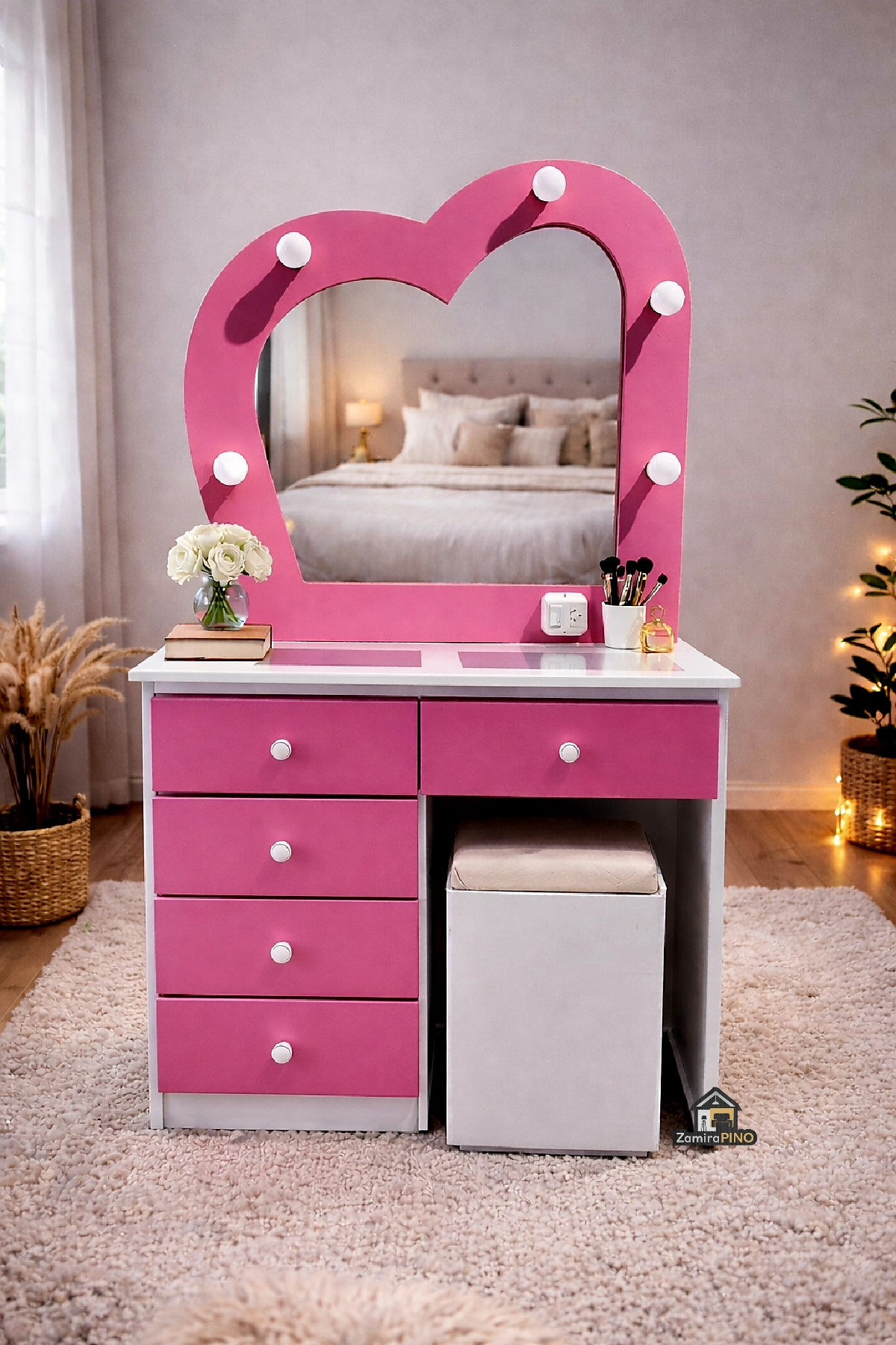 Maquillador Corazón Rosa
