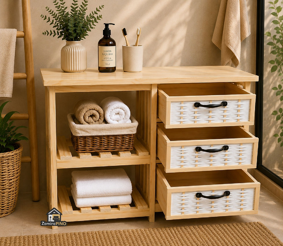 Miniatura: Organizador C/Estante + Mimbre 