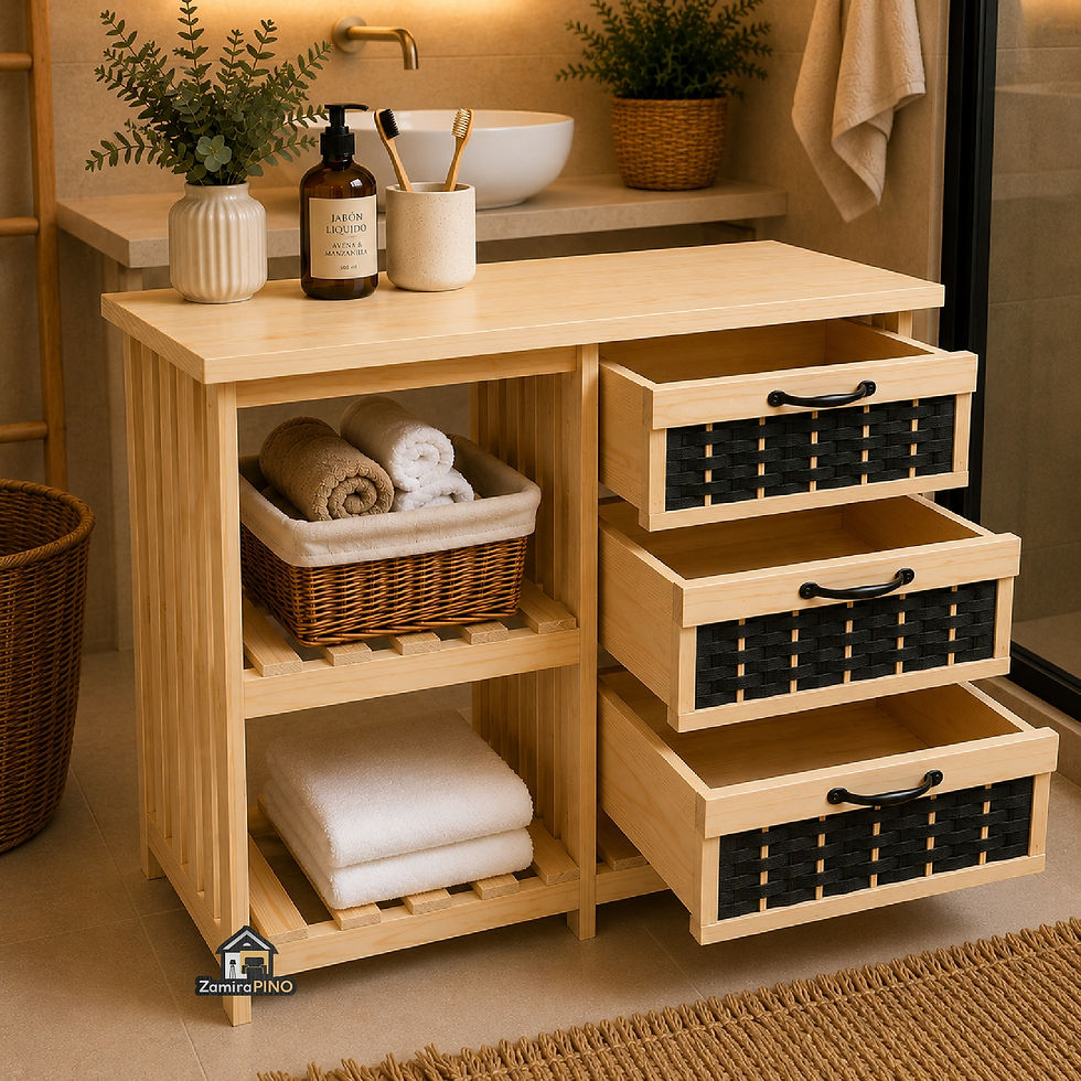 Miniatura: Organizador C/Estante + Mimbre 
