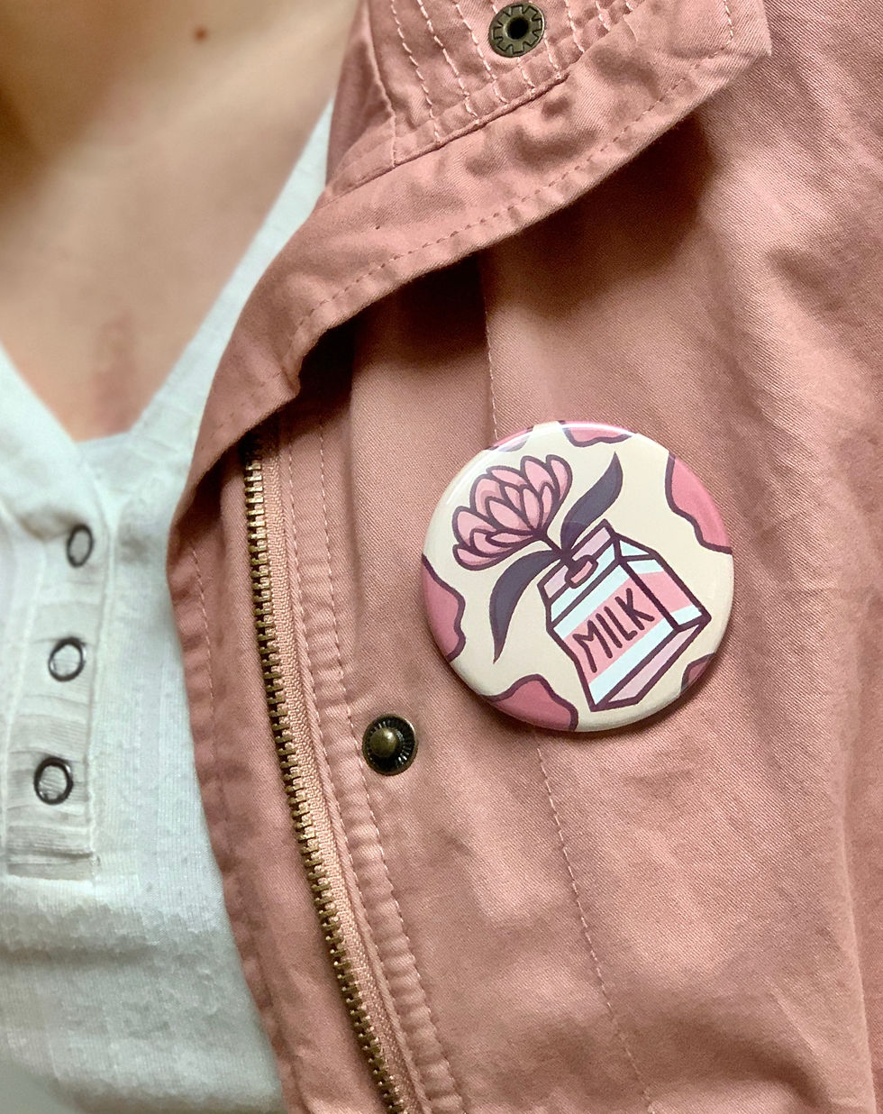 Floral Milk Box Pin