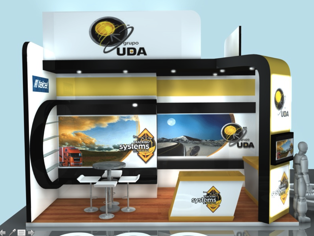 stand 6x3 cabecera en madera