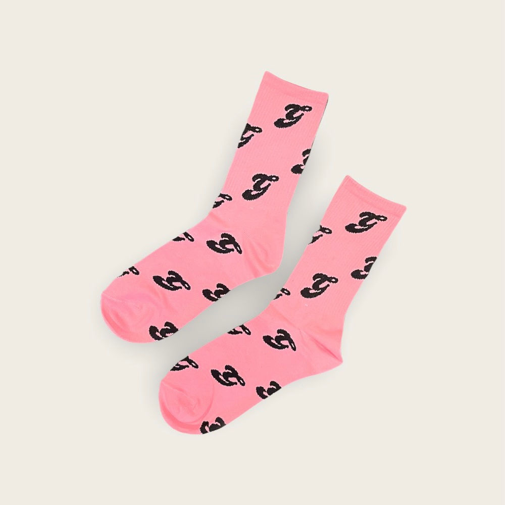 Pink " G " Socks