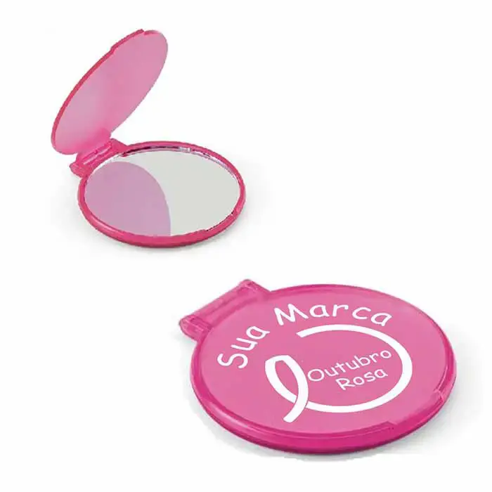 espelho personalizado, brinde para outubro rosa, brinde outubro rosa, brindes outubro rosa