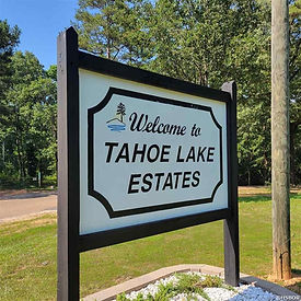 Tahoe Lake Estates entrance sign