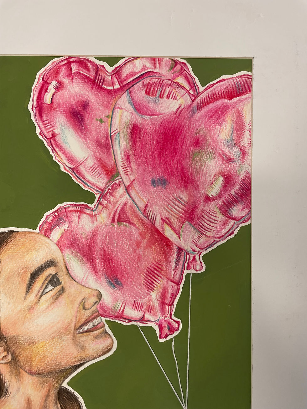 Thumbnail: Balloon Girl Mixed Media -Original