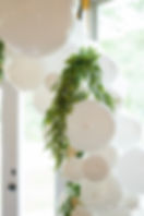 White balloon wedding decorations