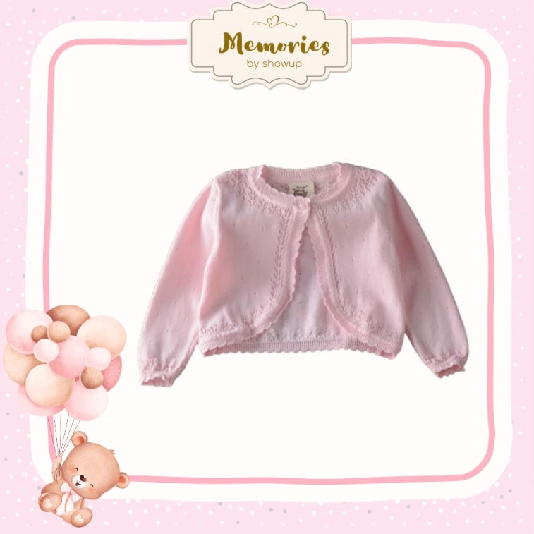 Hollow Knitted Thin Sweater - Pink