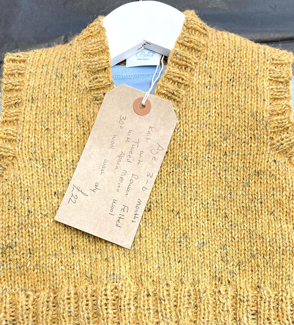 Thumbnail: 3-6 months Mustard Tweed Pullover with Trousers and Bodysuit BB048