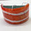 Thumbnail: Orange and White Horizontal Striped Hanging Glass Planter