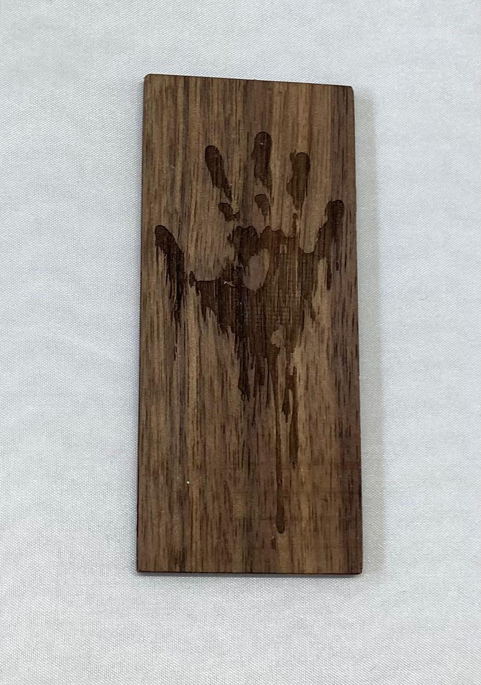 Thumbnail: Walnut Card Holder - Hand Print