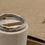 Thumbnail: Thin Hammered Band Ring with cut circle detail - R5