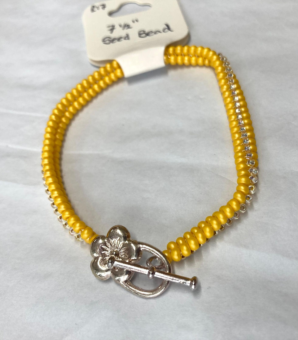 Thumbnail: Yellow Seed Bead Bracelet