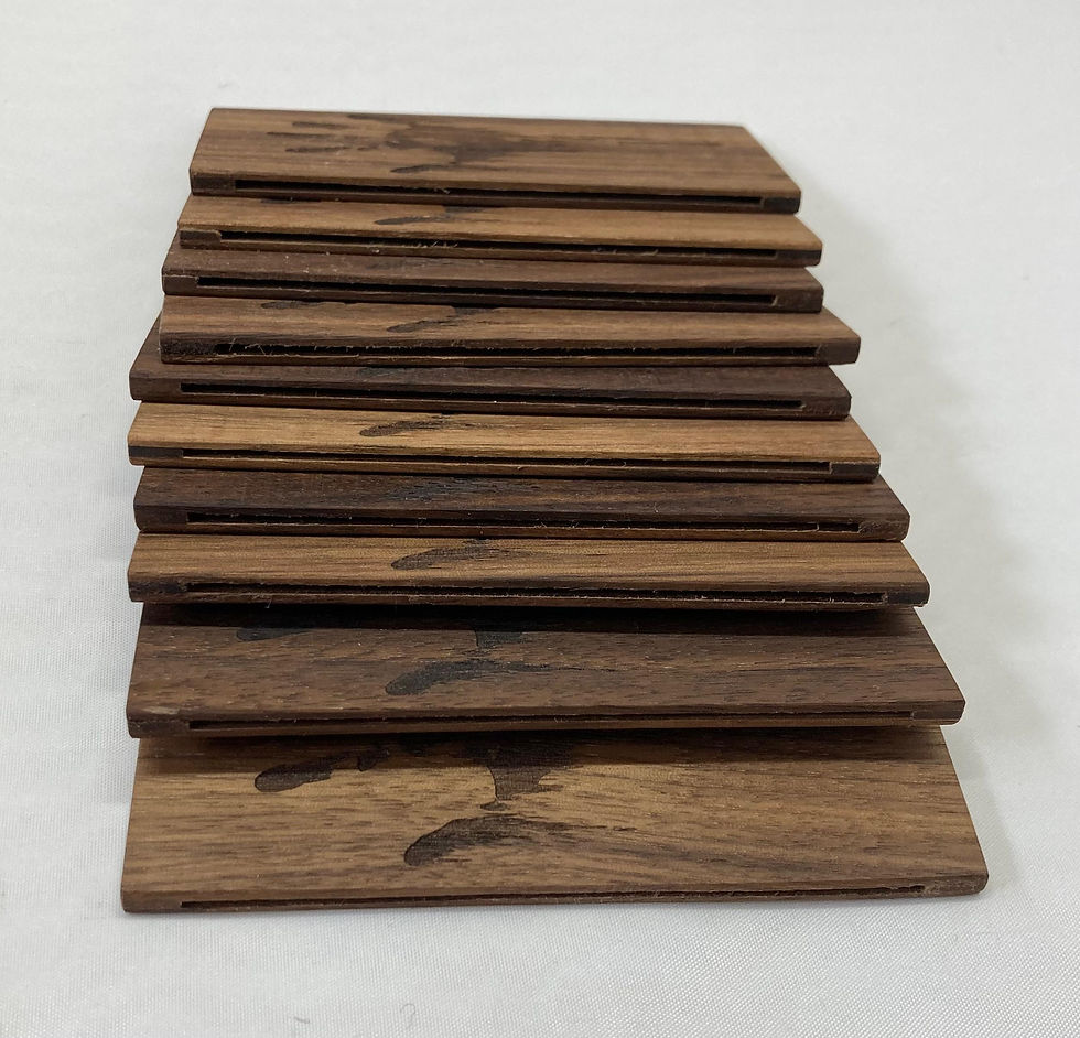 Thumbnail: Walnut Card Holder - Hand Print