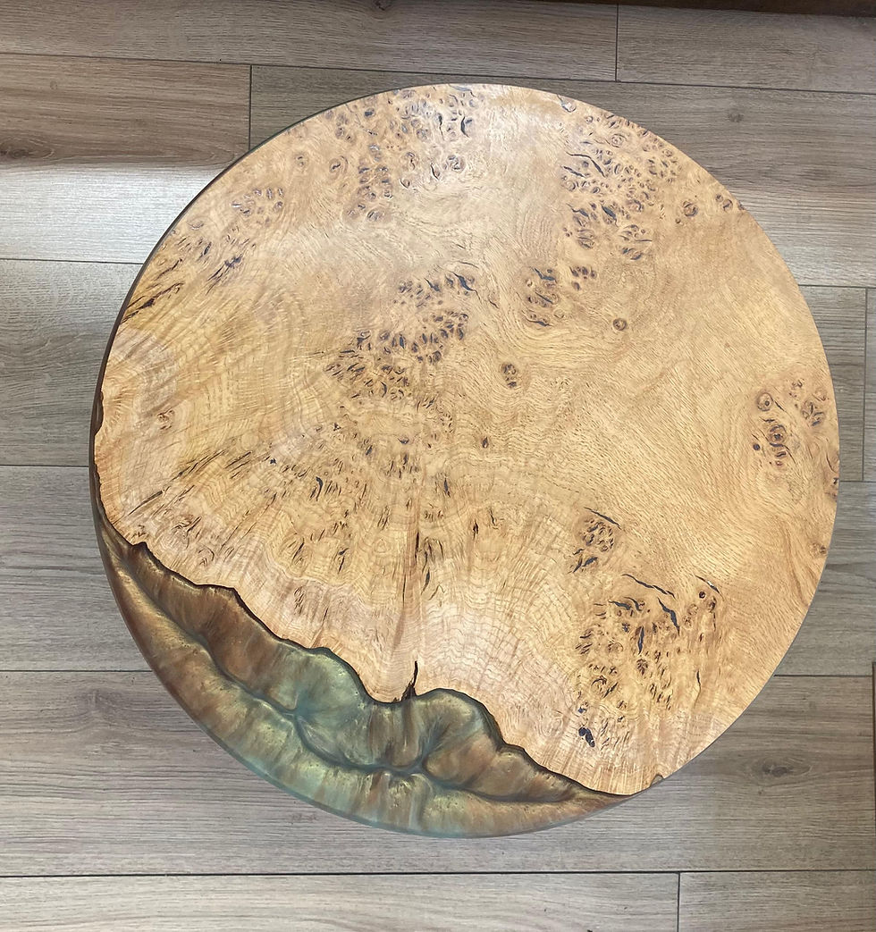Thumbnail: Storage Basket With Burr Oak and Resin Lid