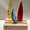 Thumbnail: Set of 3 Fused Glass Flames - Yellow, Red and Blue