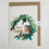 Thumbnail: Bundle of 3 Large 'Christmas Robin Wreath' Greetings Cards