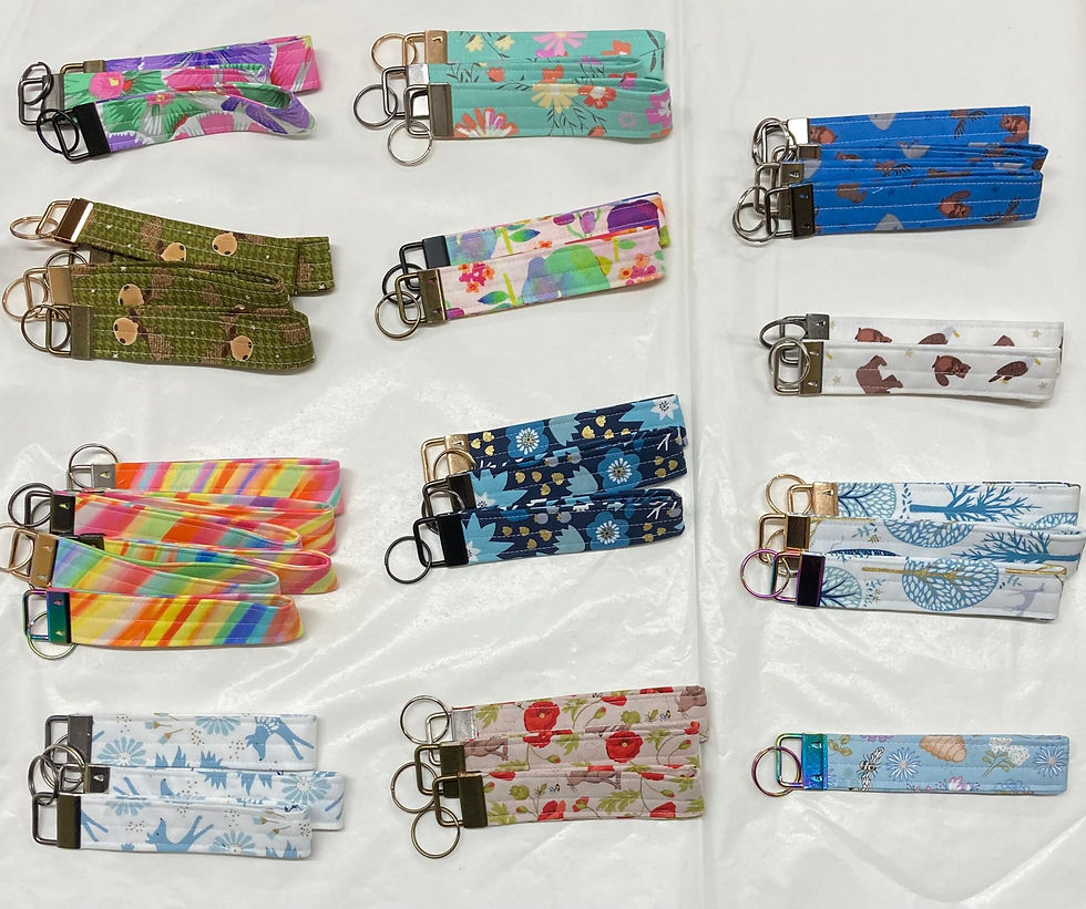 Handmade Fabric Keyrings