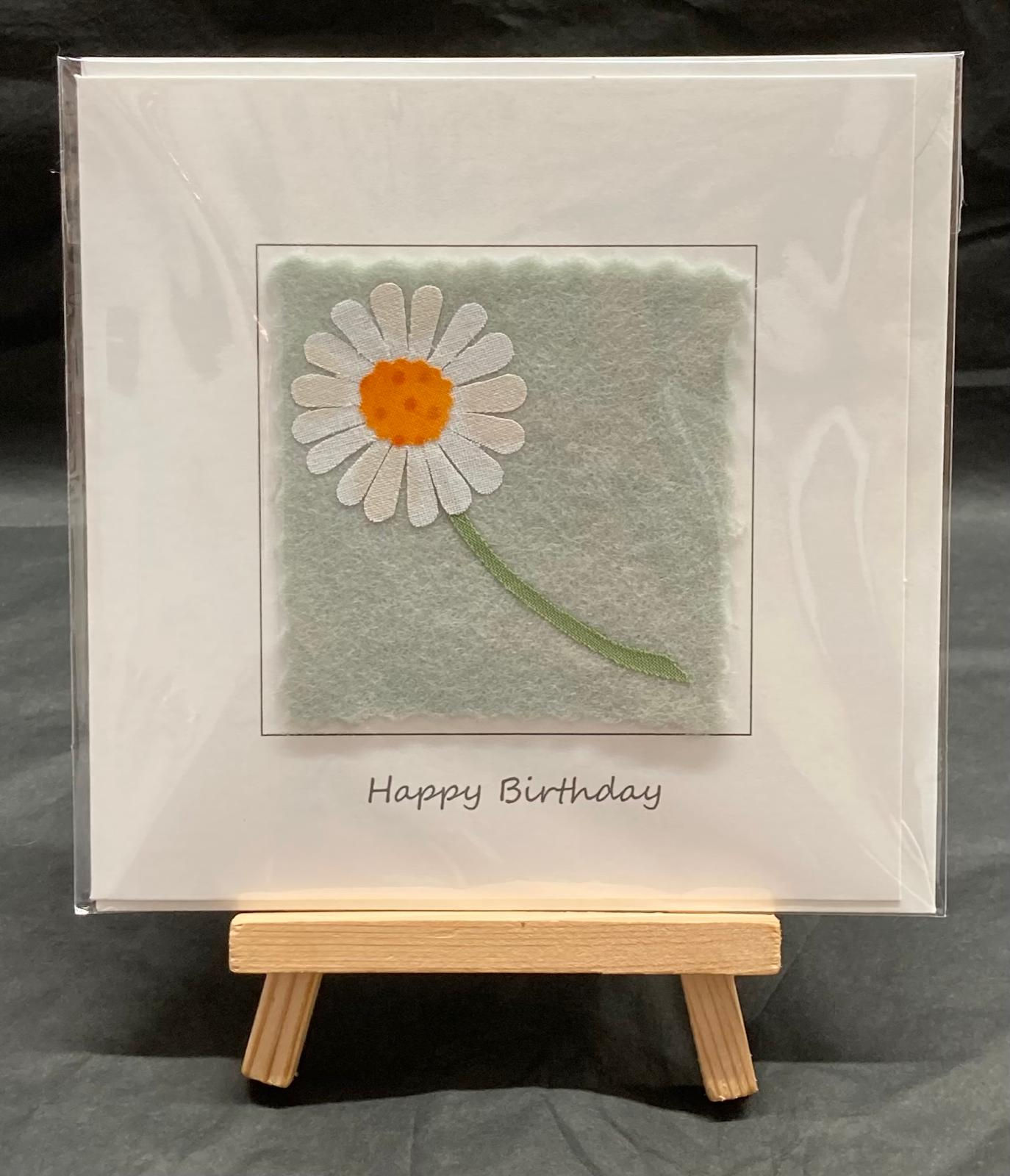 Daisy With Stem Birthday Card