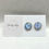 Thumbnail: Blue Marbled Polymer Clay Stud Earrings