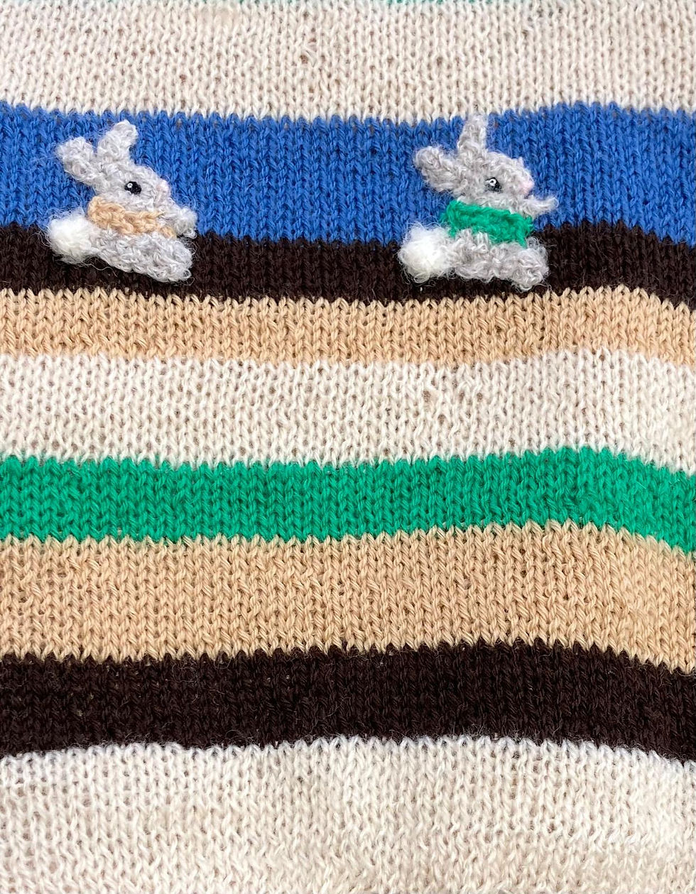 Thumbnail: Crochet Pram Blanket - Rabbits BB051