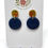 Thumbnail: Navy Textured Polymer Clay Dangle Earrings