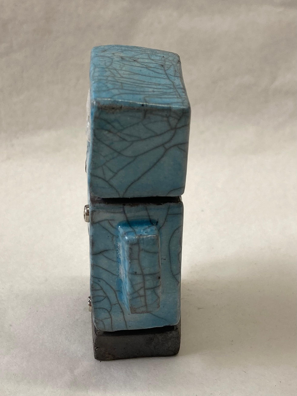 Thumbnail: Small Raku Robot - Blue