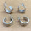 Thumbnail: Small Hoop Stud Earrings
