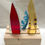 Thumbnail: Set of 3 Fused Glass Flames - Yellow, Red and Blue