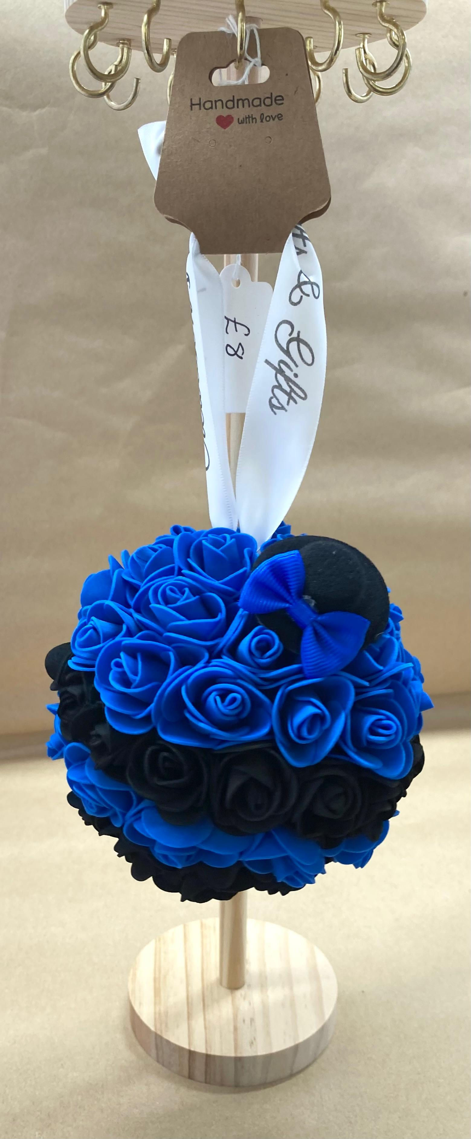 Blue and Black Car Decoration