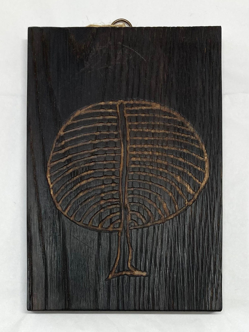 Thumbnail: Ebonised and Carved Oak Hanging Art - 4