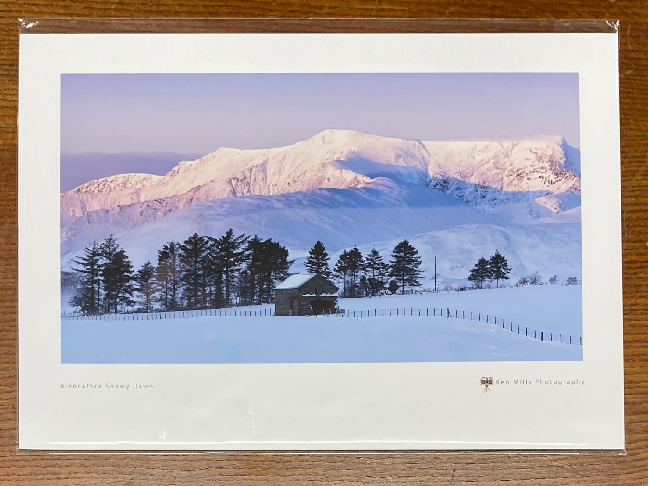 A3 Blencathra Snowy Dawn Print