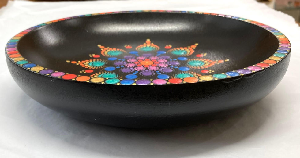 Thumbnail: Dish with Rainbow Dotted Rim